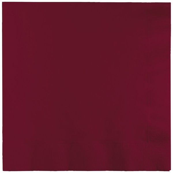 Touch Of Color Burgundy Dinner Napkins 3 ply, 8.5"x8", 250PK 593122B
